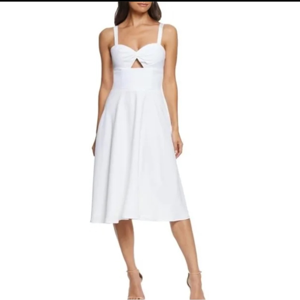 DRESS THE POPULATION BIANCA DRESS IVORY MEDUIM NWT RETAIL 198.09